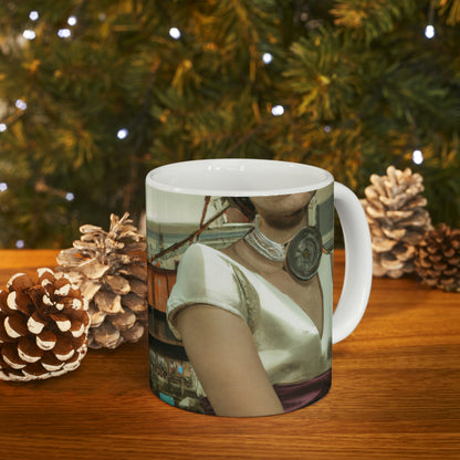 "ChronoTown: Where Time Stands Still" - The Alien Ceramic Mug 11 oz