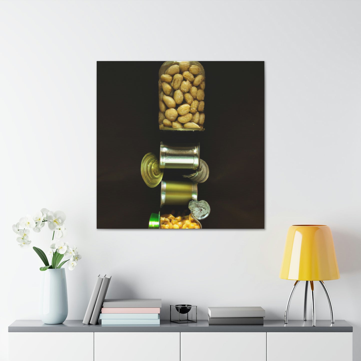 "Kitchen Pantry Creativity: Abstract Art from the Back of the Cupboard" - Canvas