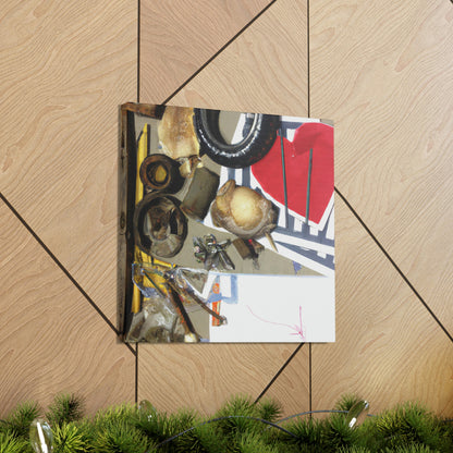 "A Celebration of Local Beauty: A Found Object Collage" - Canvas