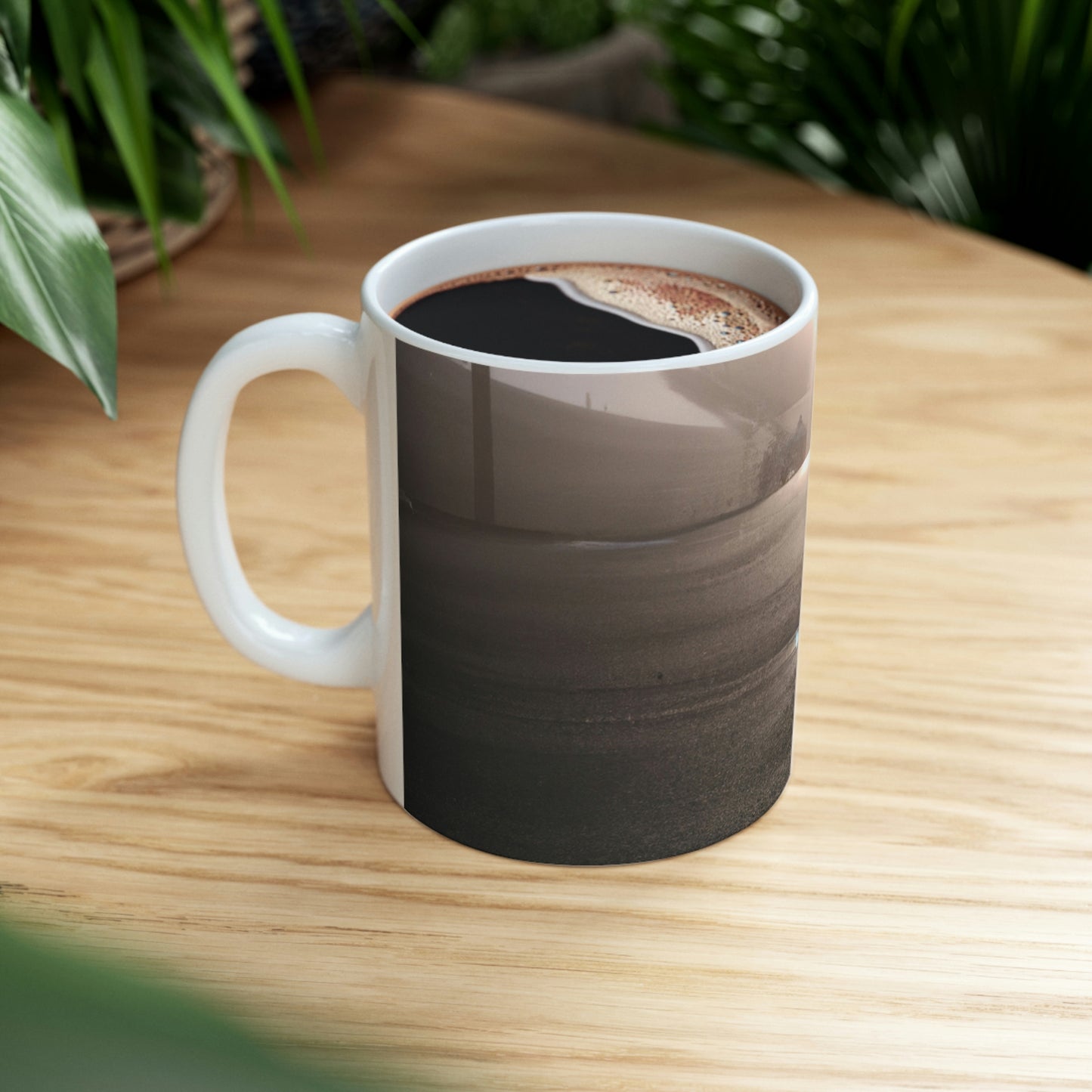 "A Gleaming Dawn in a Misty City". - The Alien Ceramic Mug 11 oz