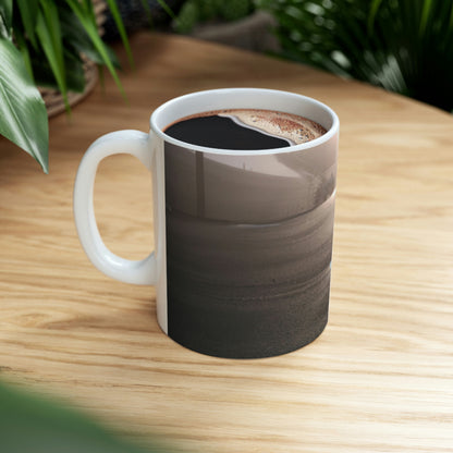 "A Gleaming Dawn in a Misty City". - The Alien Ceramic Mug 11 oz