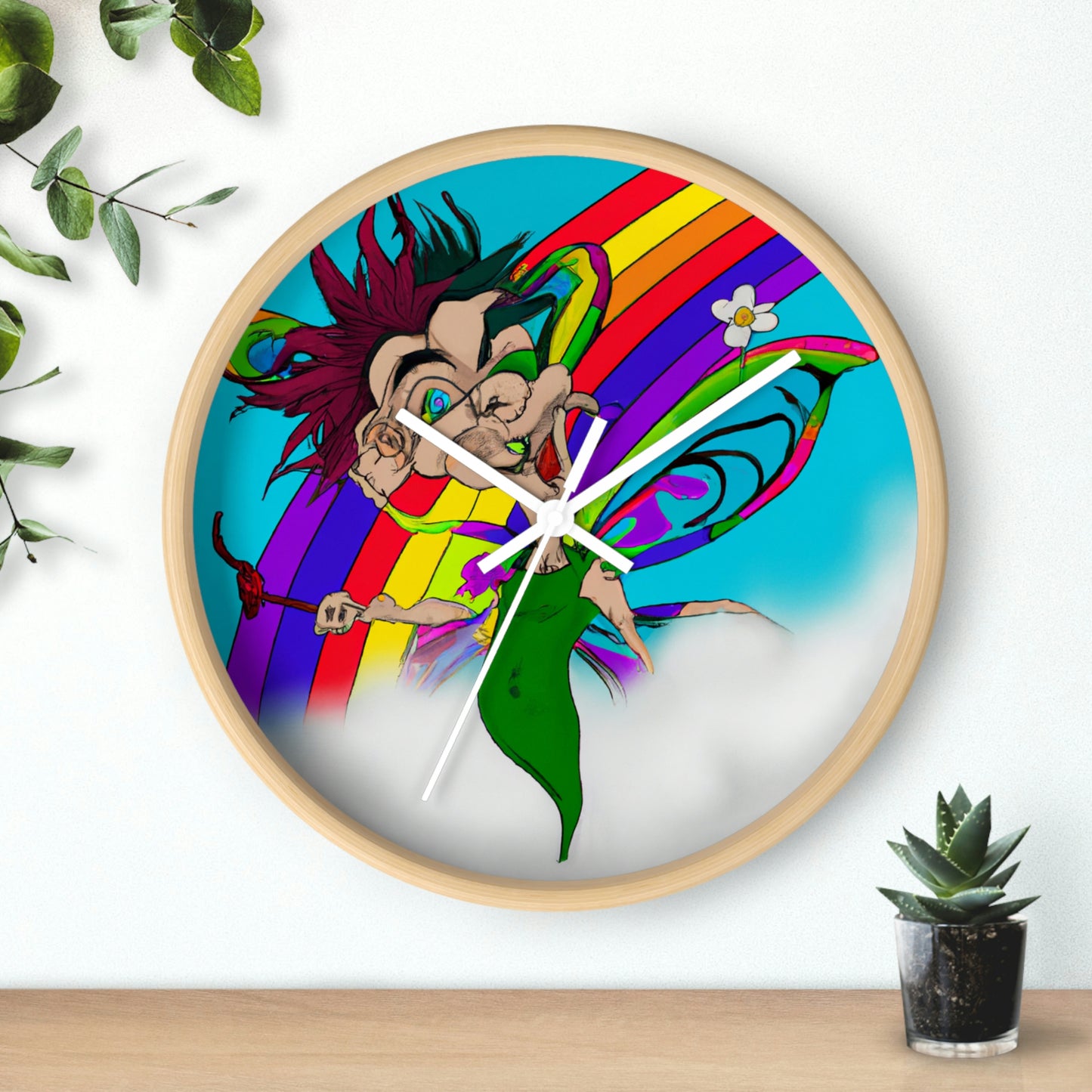 Rainbow Mischief Fairy – Die Alien-Wanduhr