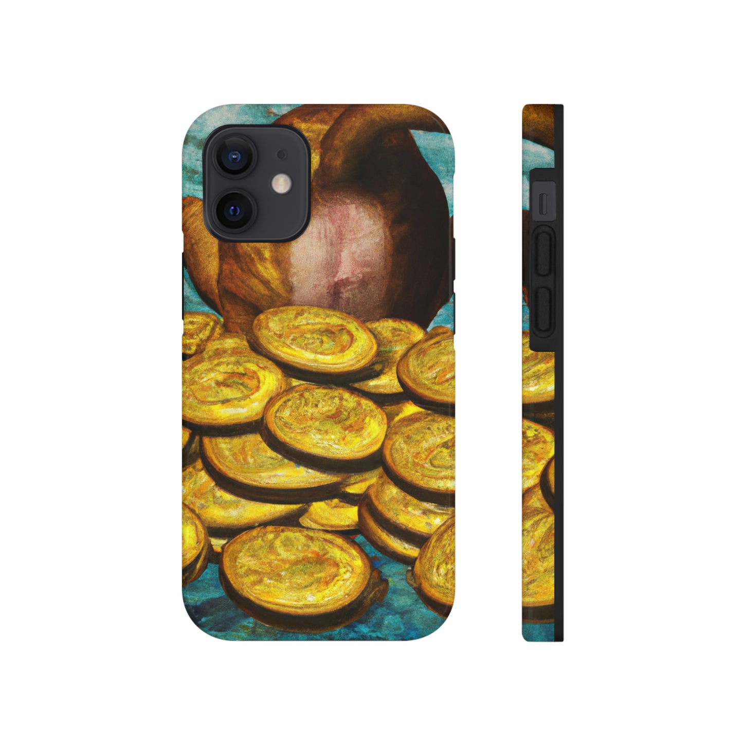 "Feline Fortune in a Foliage of Finances" - Die Alien Tough Phone Cases