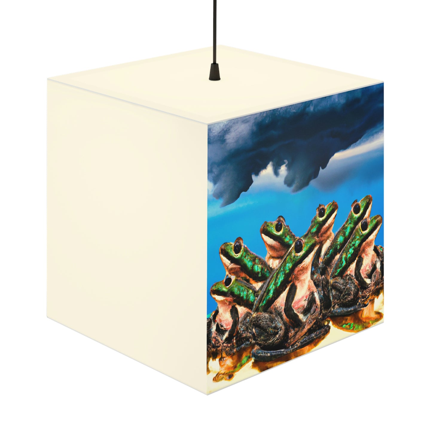 "A Frog Chorus in the Thunderstorm" - The Alien Light Cube Lamp