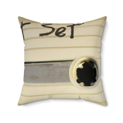 "A Tale of Taped Secrets" - The Alien Square Pillow