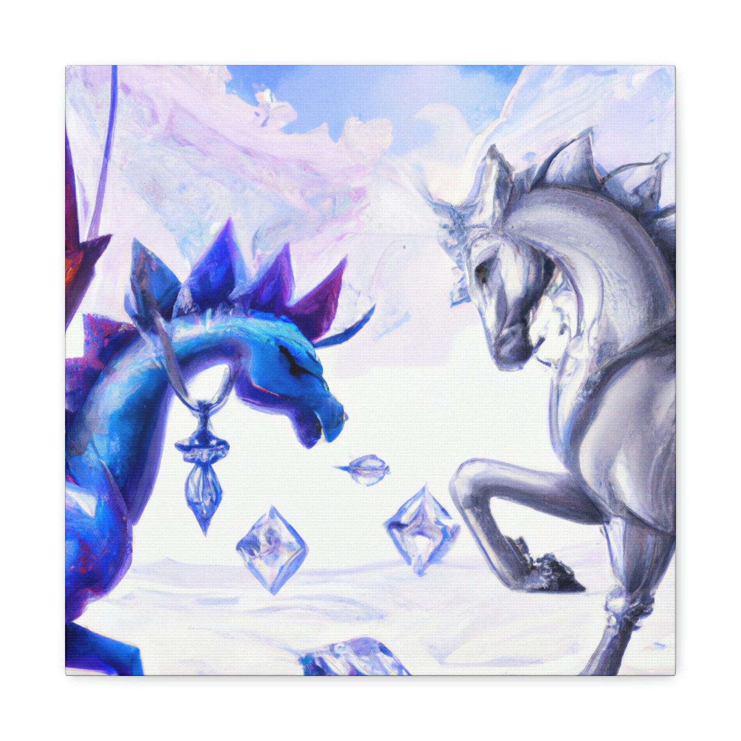 "The Crystal War: Dragon vs Pegasus" - The Alien Canva