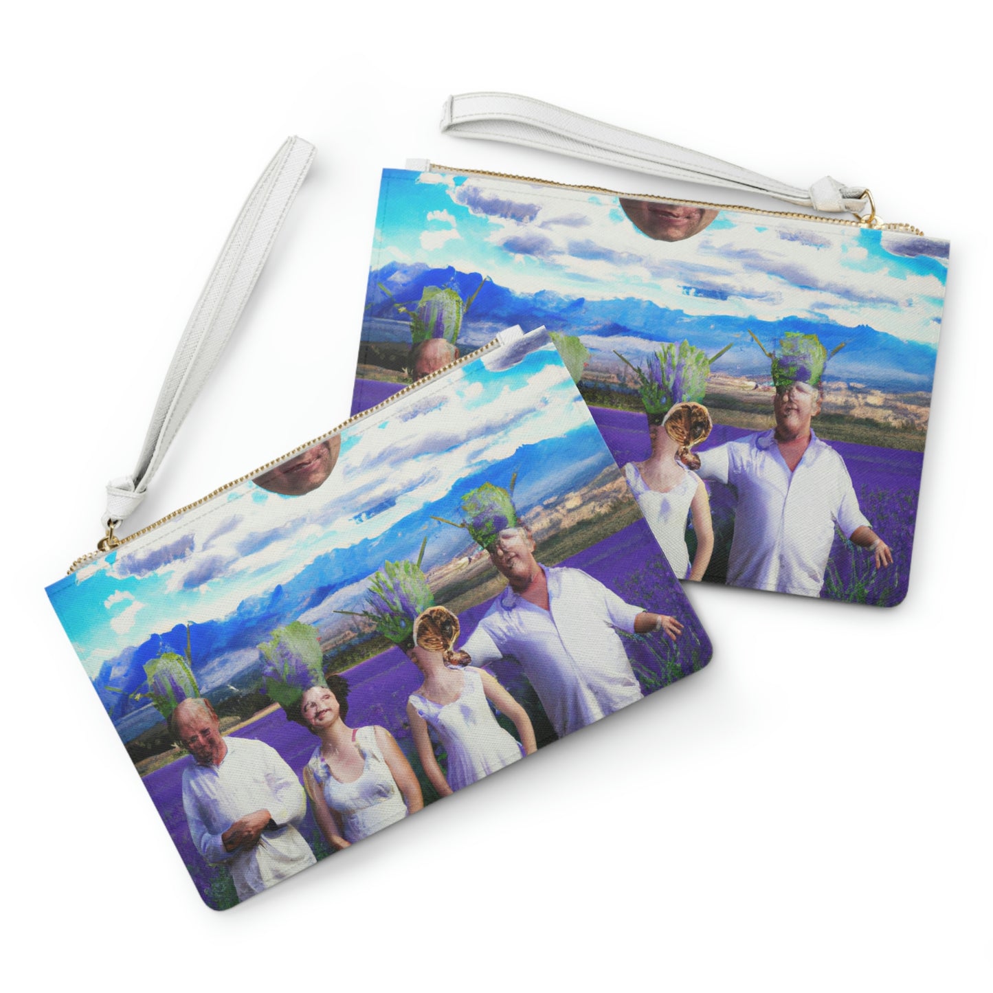 "Lavender Family Reunion: A Blooming Celebration" - Die Alien Clutch Bag