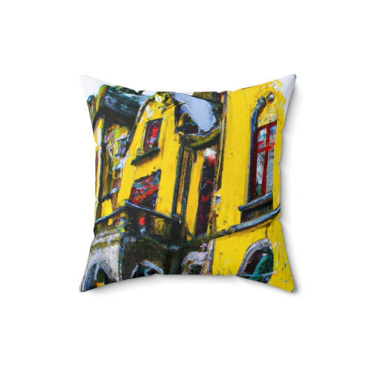 "Castle of Snow and Shadows" - The Alien Square Pillow