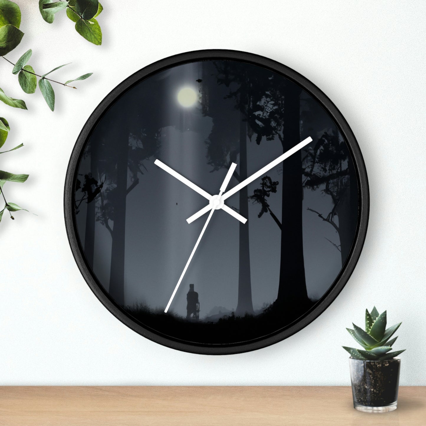 Lost in the Moonlight Forest. - The Alien Wall Clock