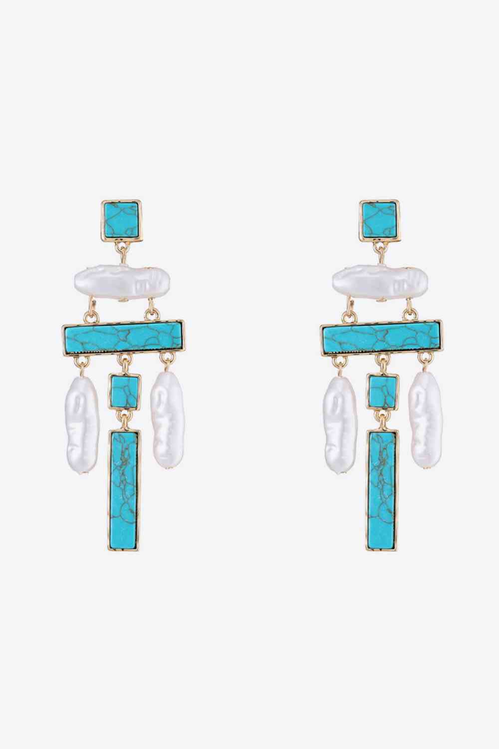 Turquoise Alloy Earrings