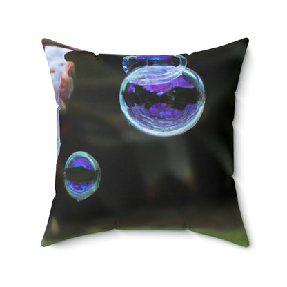 "Gathering Spirits in the Meadow" - The Alien Square Pillow