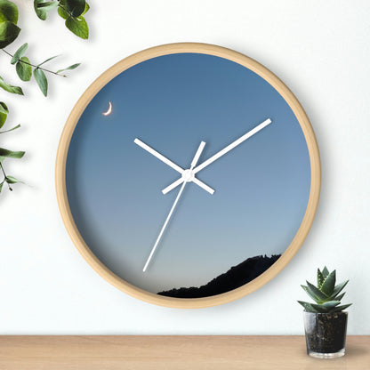 The Crescent Moon in Winter's Shadow - The Alien Wall Clock