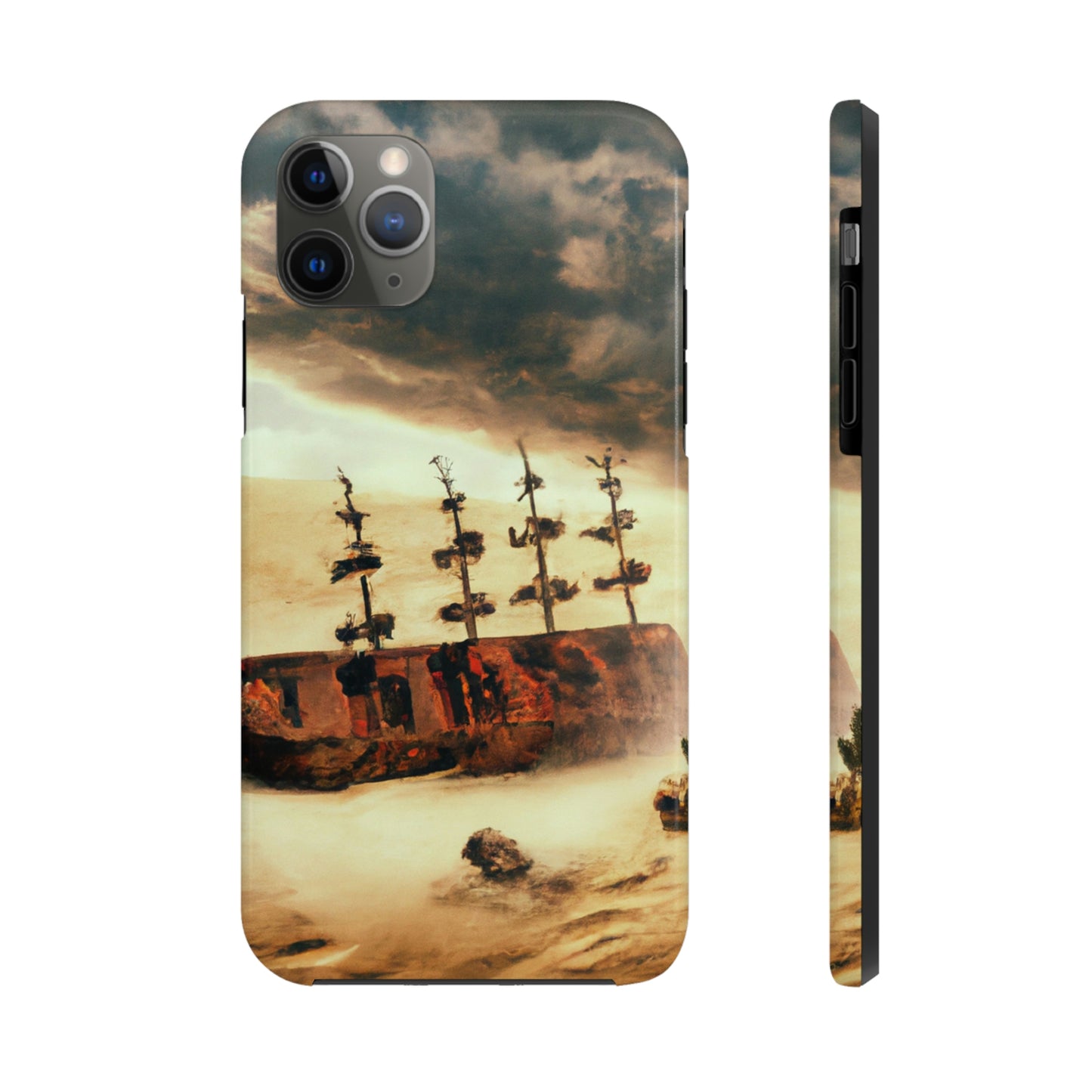 "Lost at Sea: Stranded On A Stormy Desert Island" - The Alien Tough Phone Cases