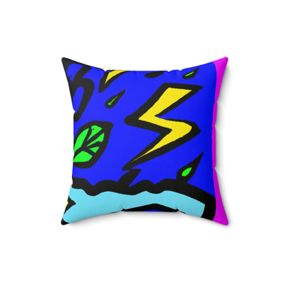 "A Bold Bloom Amidst the Storm" - The Alien Square Pillow