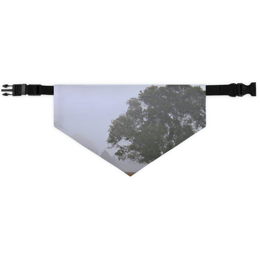 The Lonely Tree in the Foggy Meadow - The Alien Pet Bandana Collar