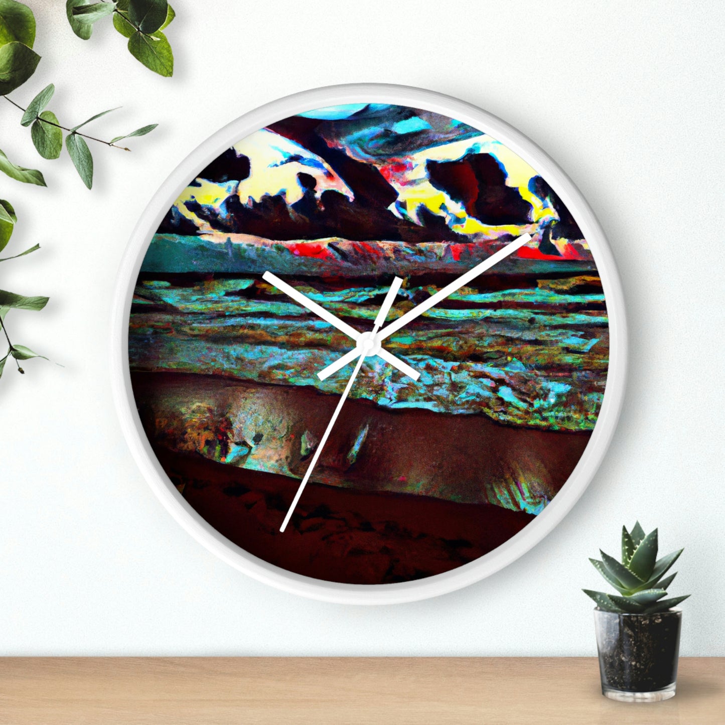 "Dusk at Sea: A Tempestuous Gathering" - The Alien Wall Clock