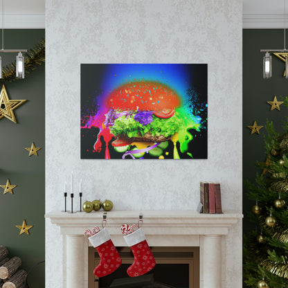 "Burger Rainbow" - Die Alien-Canva