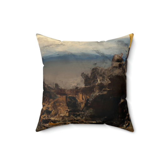 "Lonely Beacon on the Shore" - The Alien Square Pillow