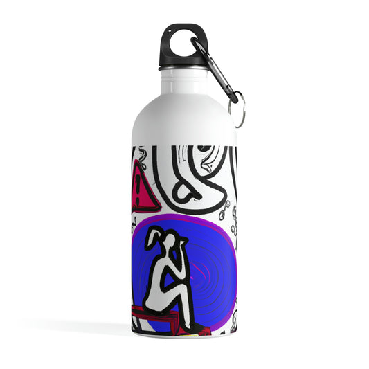 "Alone in the Park: Pondering Life's Challenges" - The Alien Stainless Steel Water Bottle