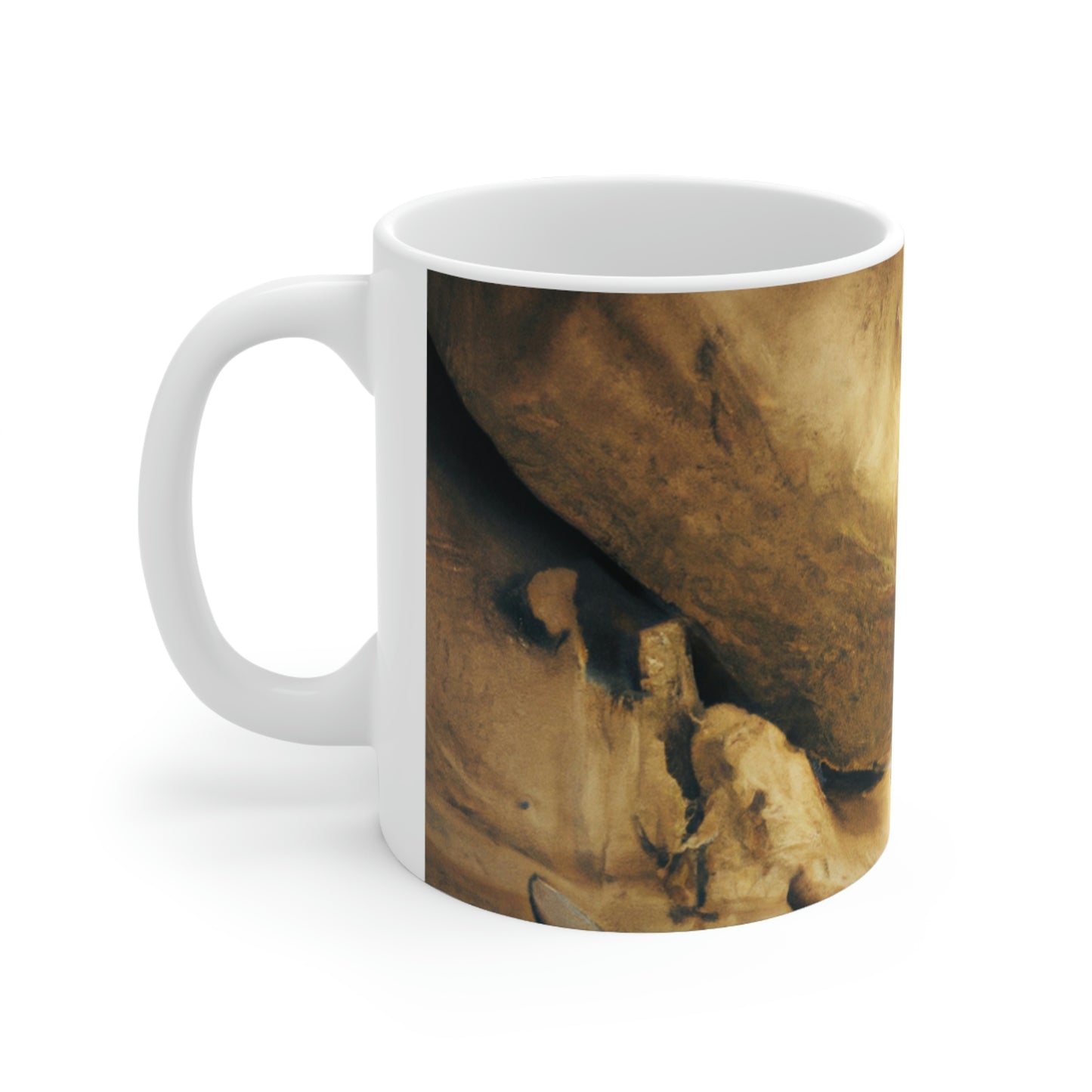 "Un viaje peculiar a las cavernas de la incertidumbre" - Taza de cerámica The Alien 11 oz