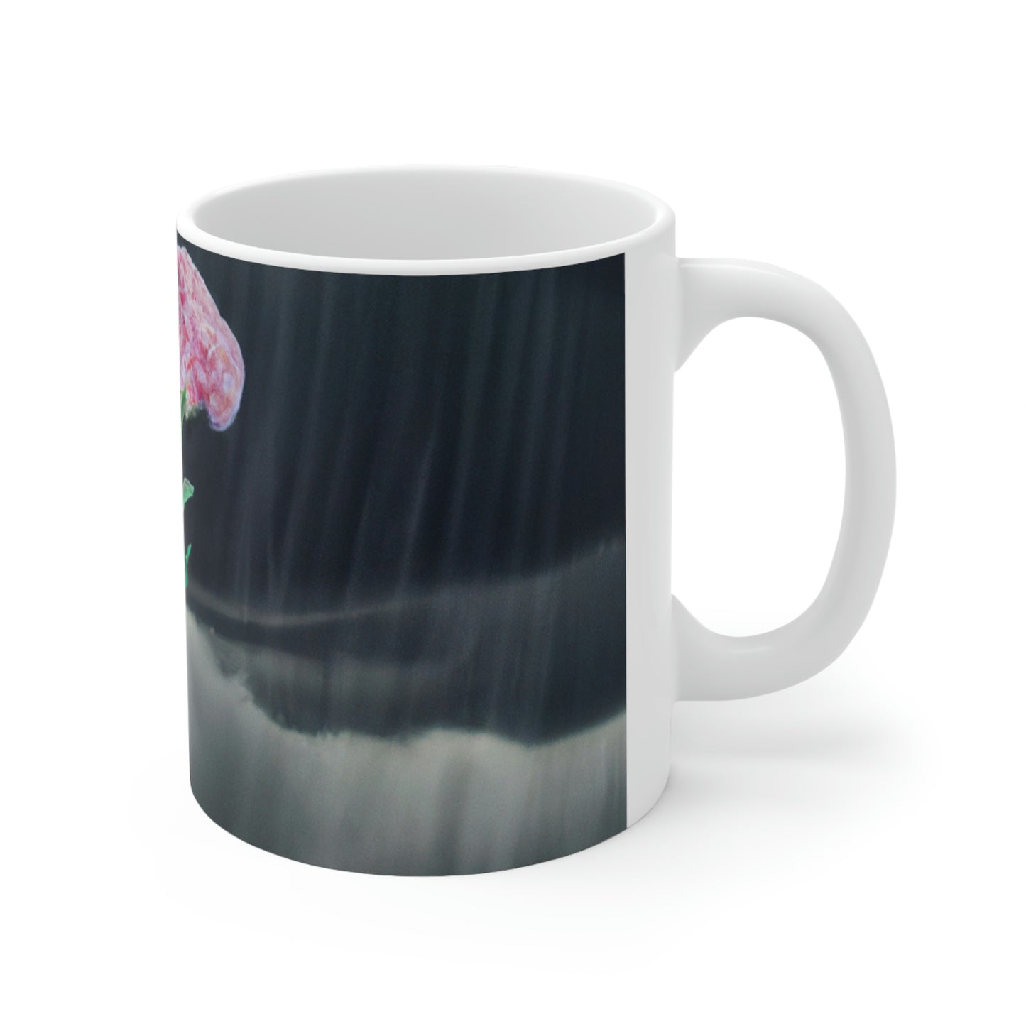 "Aight Against the Storm: La historia de una flor solitaria" - The Alien Taza de cerámica 11 oz