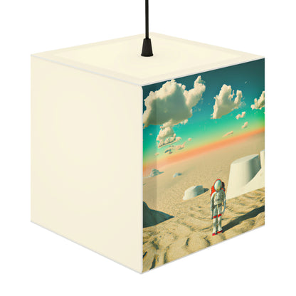 "A Strayed Astronaut: Alone on a Forlorn Planet" - Die Alien Light Cube Lampe