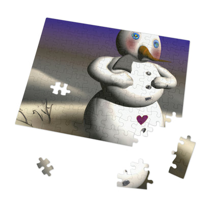 "Chilly But Hopeful: The Snowman's Quest For A Hug" - The Alien Jigsaw Puzzle