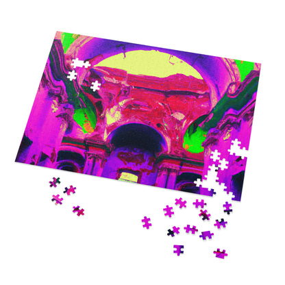 Mystical Madness: Crazy Colors in the Forgotten Cathedral - The Alien Jigsaw Puzzle