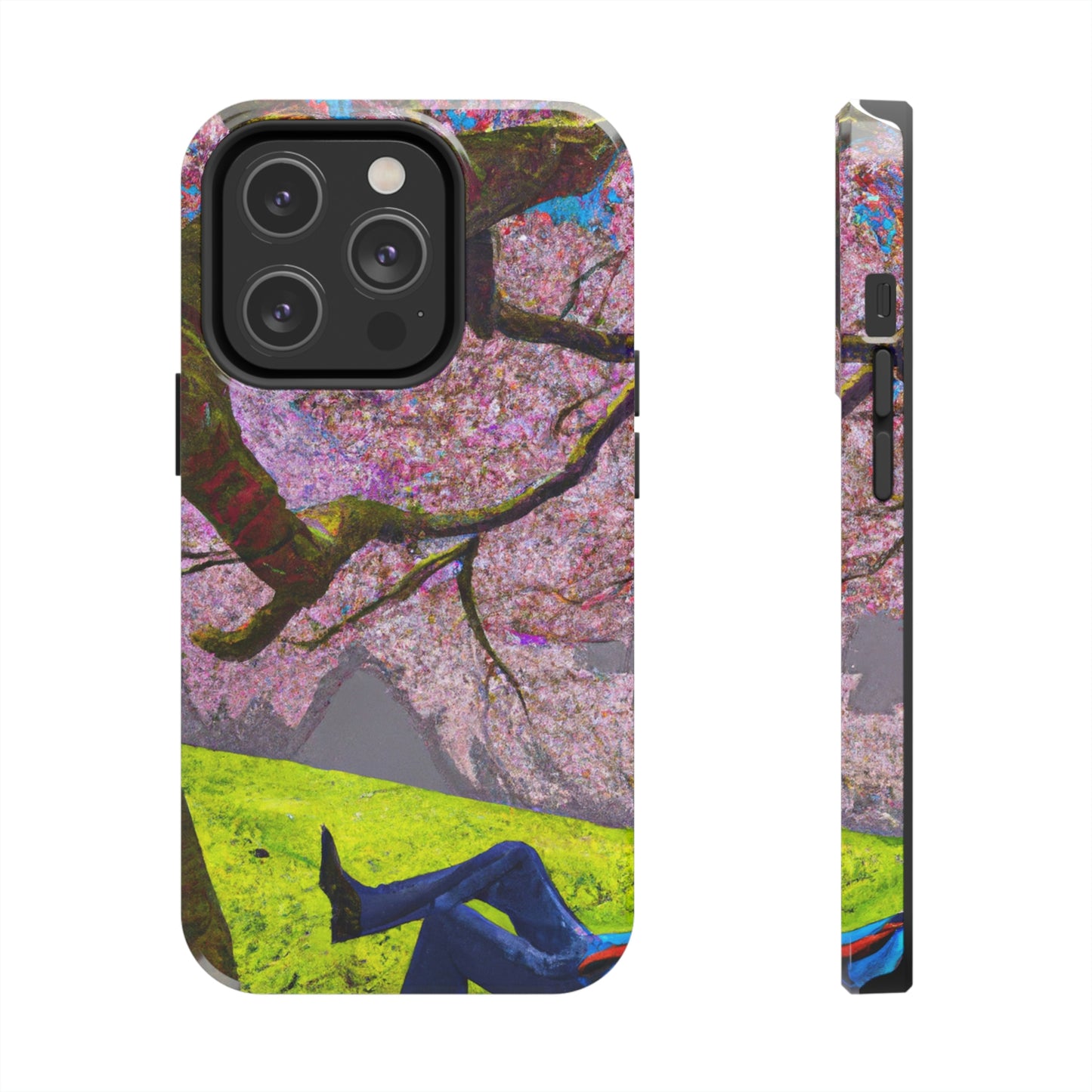 "Ein Moment der Ruhe unter den Kirschblüten" - Die Alien Tough Phone Cases