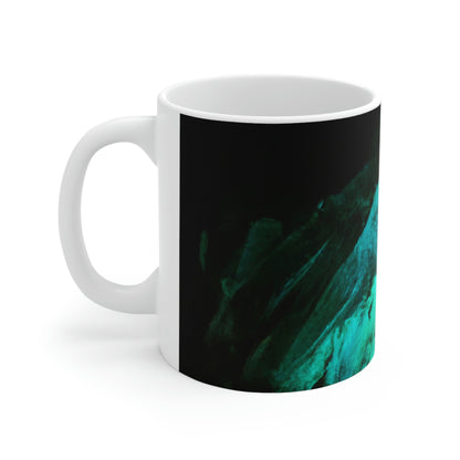 La reliquia reluciente de la cueva - El alienígena Taza de cerámica 11 oz