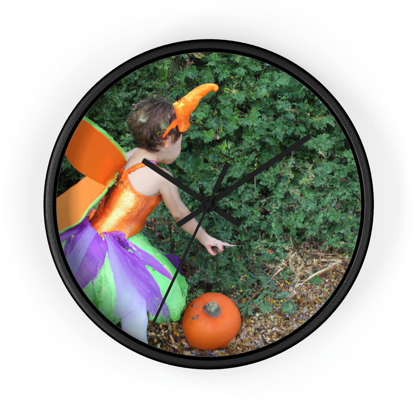 "Pixie's Pumpkin Patch Quest" - The Alien Wall Clock