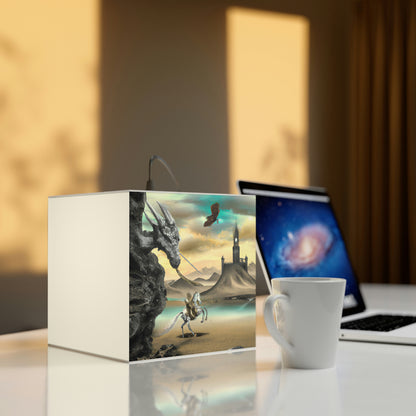 The Knight and the Dragon's Throne - The Alien Light Cube Lamp