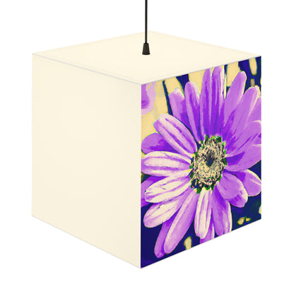 Lila Blütenblätter knallen: Kreieren Sie eine auffällige Gänseblümchen-Rosen-Fusion – die Alien Light Cube Lampe