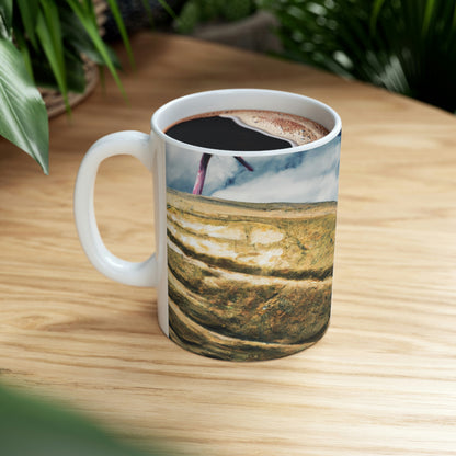 Mystery in the Meadow: The Gigantic Find of a Farmer - The Alien Ceramic Mug 11 oz