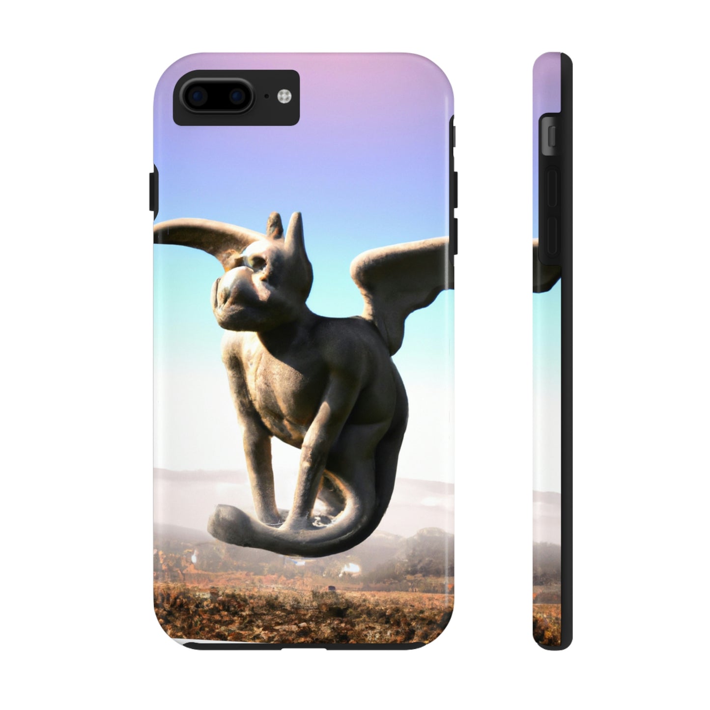 "Alone on the Hilltop: The Tale of a Solitary Gargoyle" - The Alien Tough Phone Cases