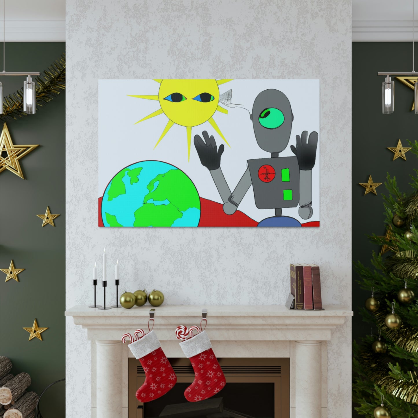 "Robot Defender: The Alien Invasion of Earth" - The Alien Canva