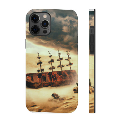 "Lost at Sea: Stranded On A Stormy Desert Island" - The Alien Tough Phone Cases