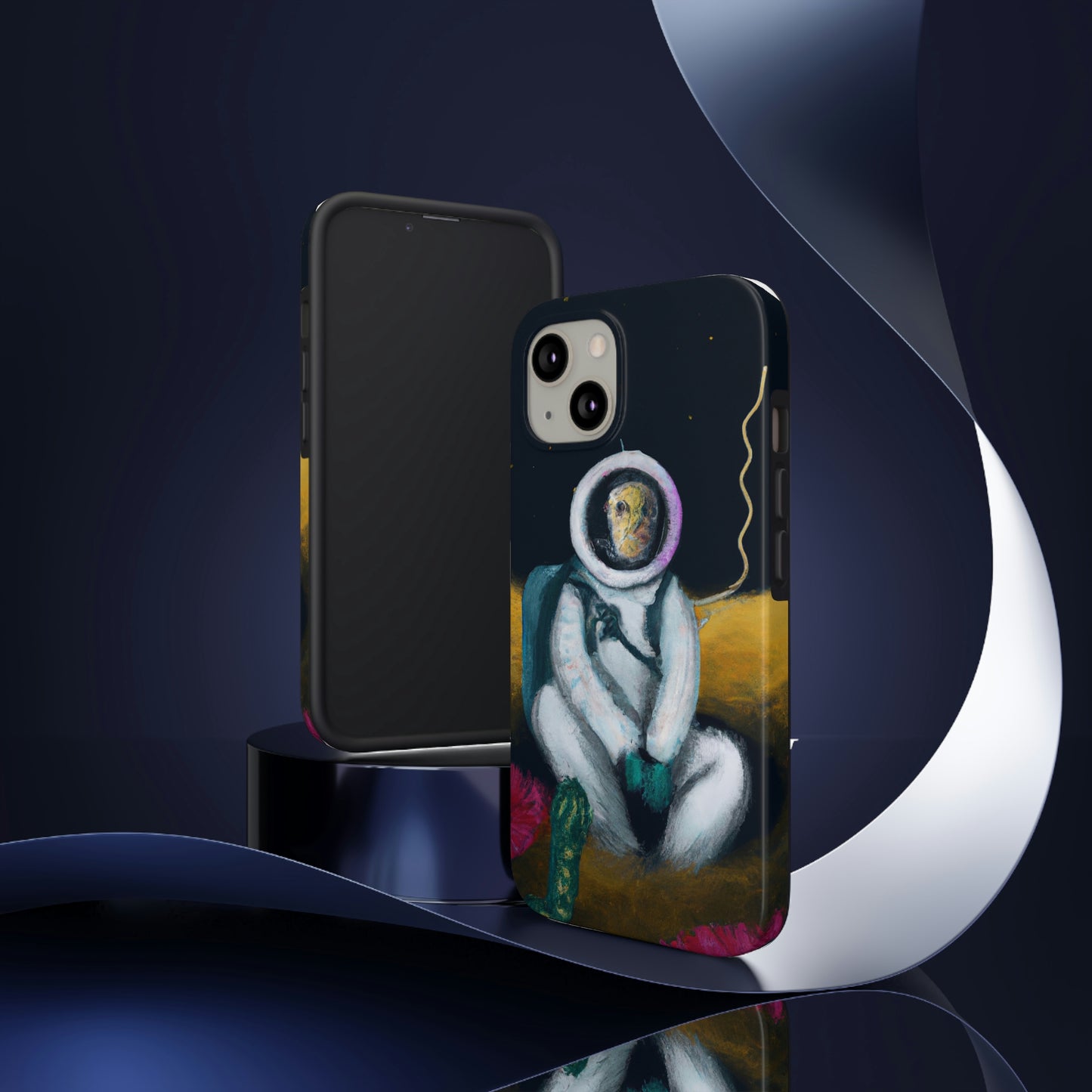 "Solo en la oscuridad: la supervivencia de un astronauta solitario" - The Alien Tough Phone Cases