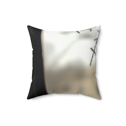 "Tiny Tragedy: A Snowflake's Story" - The Alien Square Pillow