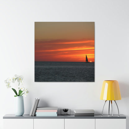 "Serene Sails: A Peaceful Sunset" - The Alien Canva