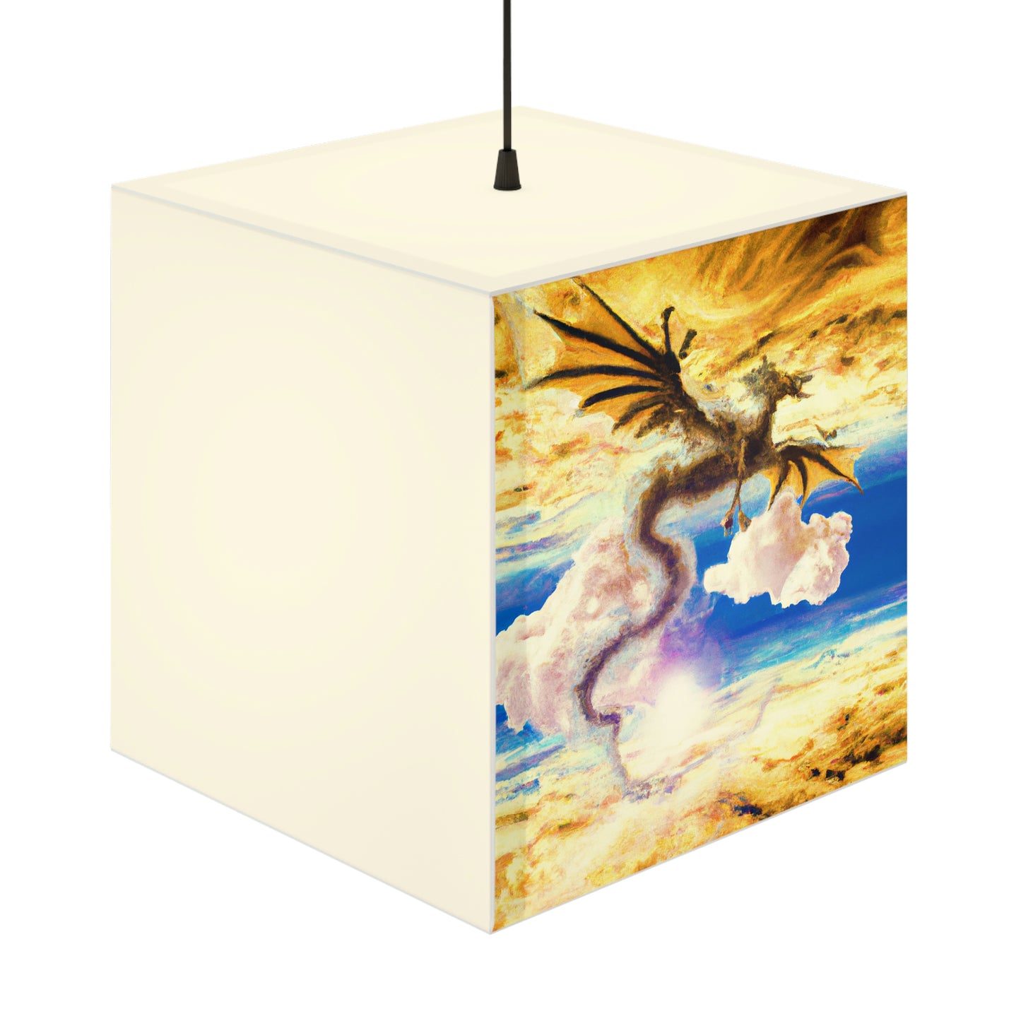 "A Heavenly Blaze with a Mystic Dragon" - Die Alien Light Cube Lampe