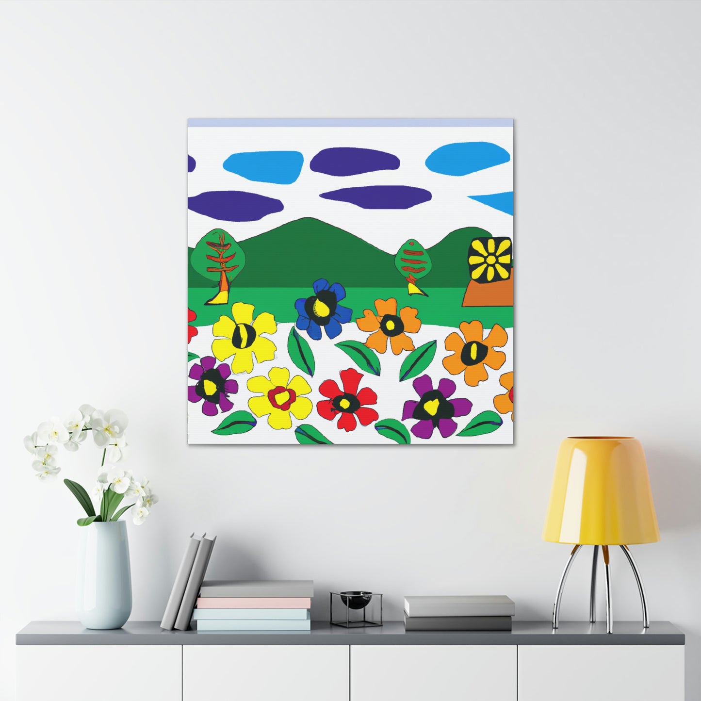 "Blooming Landscape: A Local Mural of Art and Nature" - Canvas