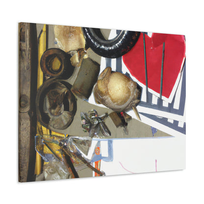 "A Celebration of Local Beauty: A Found Object Collage" - Canvas