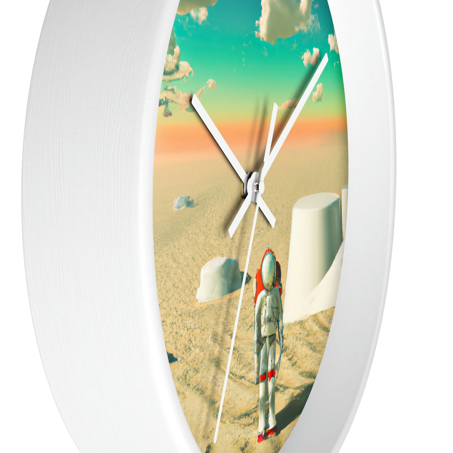 "A Strayed Astronaut: Alone on a Forlorn Planet" - The Alien Wall Clock