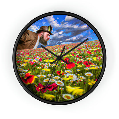 "Un maravilloso recorrido por el esplendor floral" - El reloj de pared alienígena