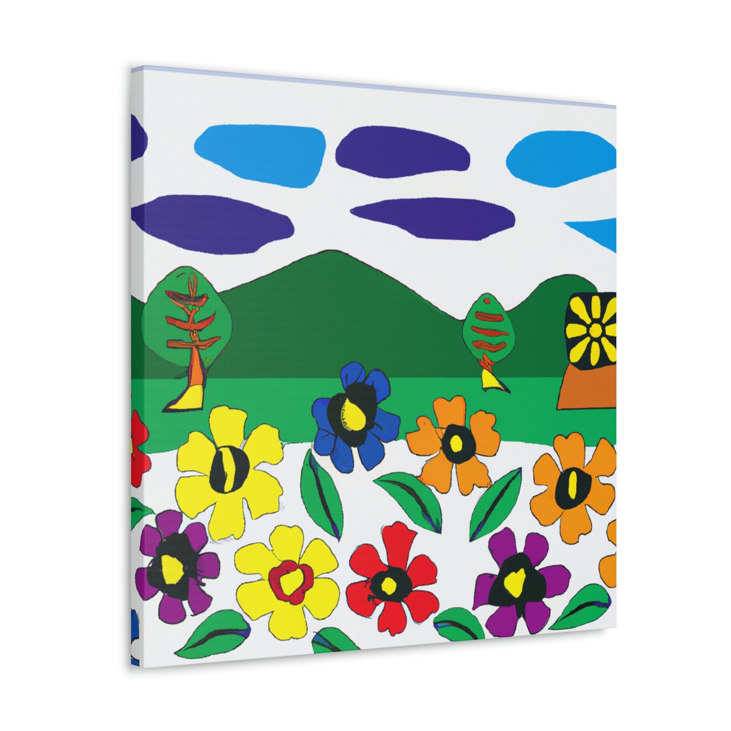 "Blooming Landscape: A Local Mural of Art and Nature" - Canvas