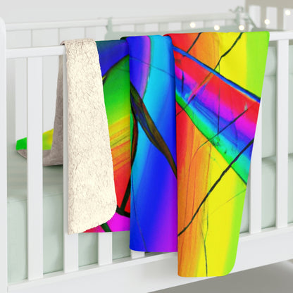 "A Spinnerette's Prismatic Web" - The Alien Sherpa Fleece Blanket