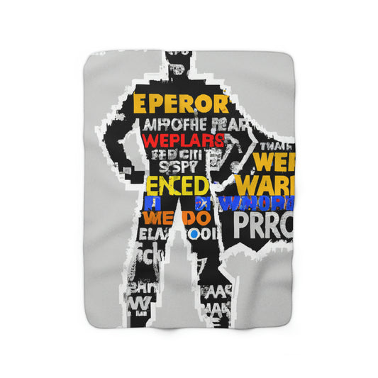 Superhero Word Pop Art - The Alien Sherpa Fleece Blanket