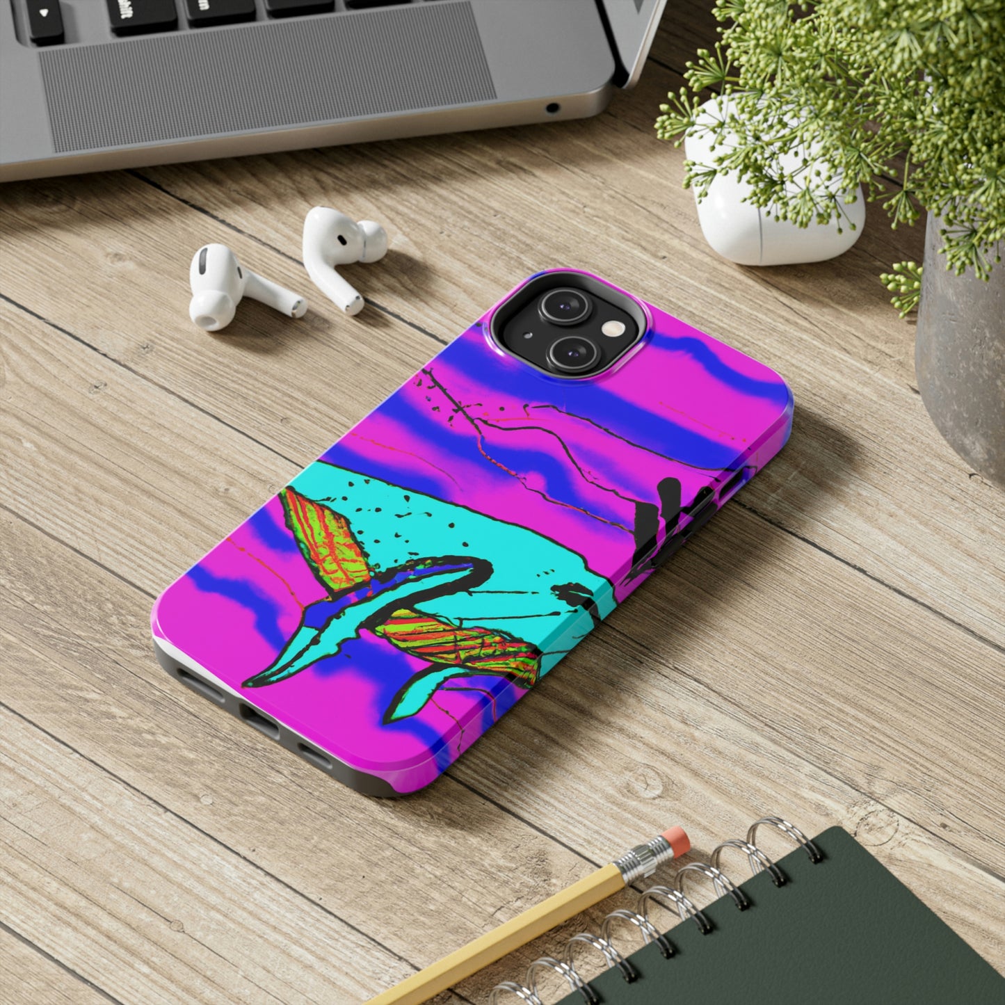 "Glow of the Neon Sea" - The Alien Tough Phone Cases