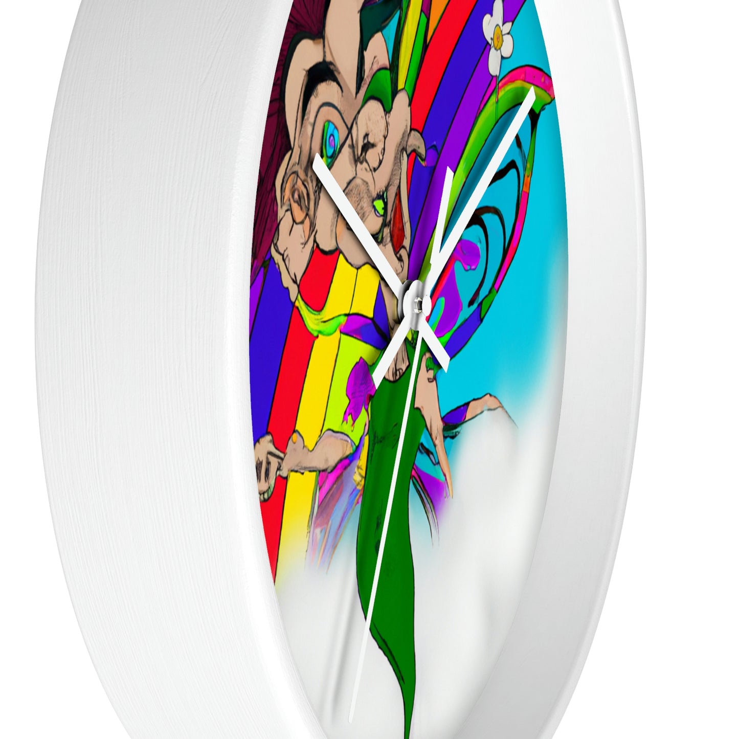 Rainbow Mischief Fairy - The Alien Wall Clock